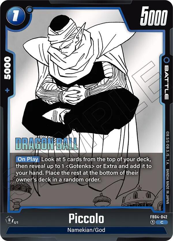 Piccolo FB04-042 card from Manga Booster 02