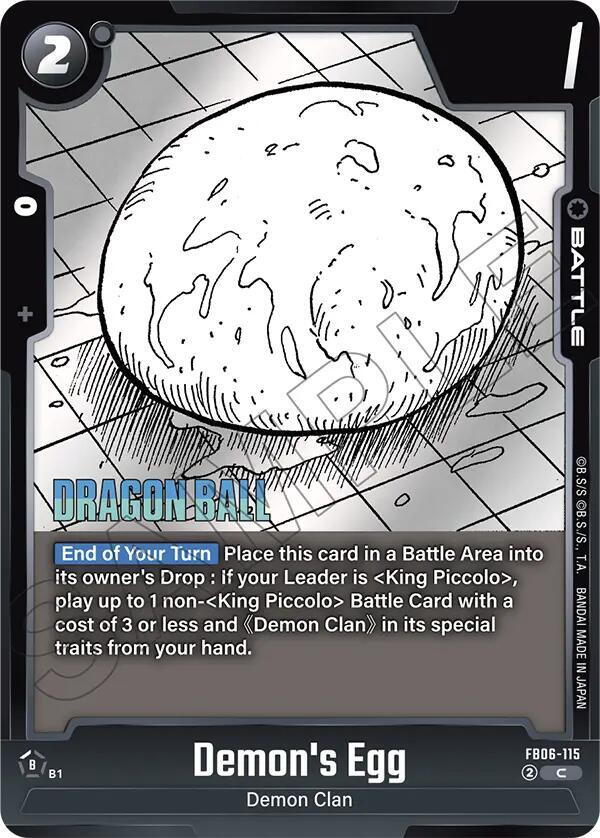 Demon's Egg FB06-115 card from Manga Booster 02