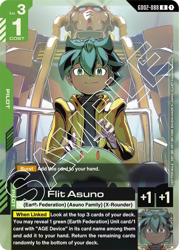 Flit Asuno (GD02 Release Event) GD02-088 card from Gundam Promotional Cards