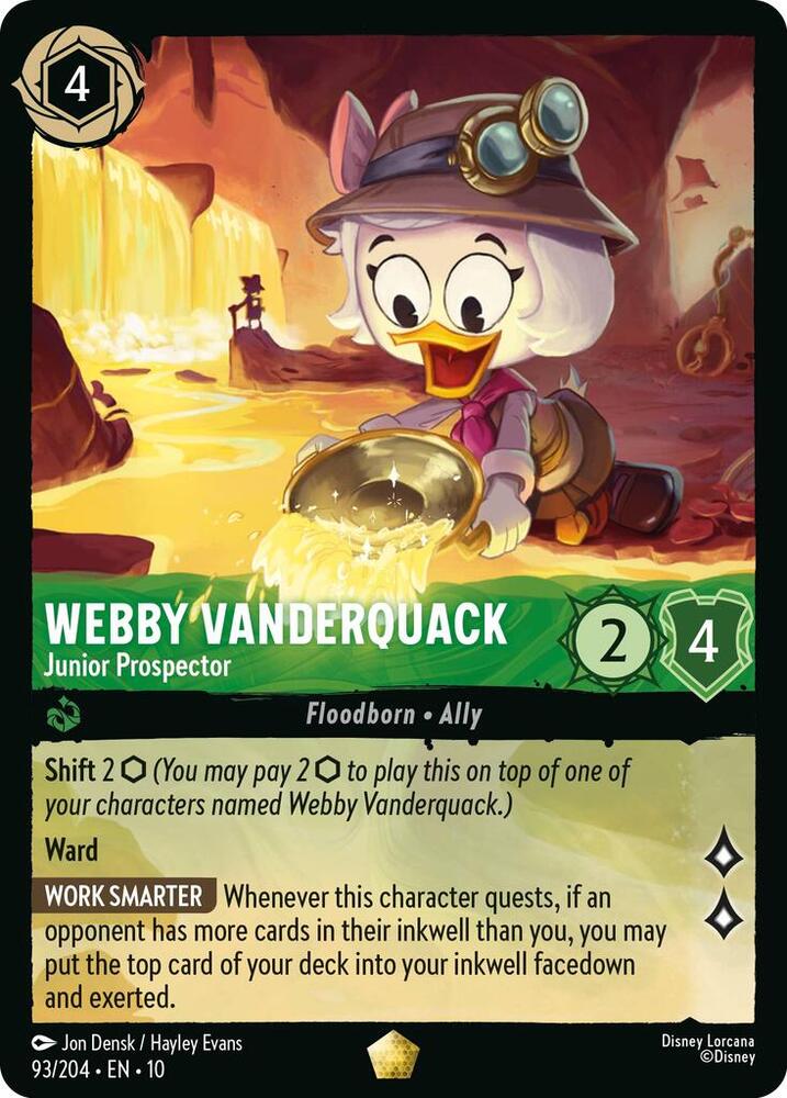 Webby Vanderquack - Junior Prospector 93/204 card from Whispers in the Well