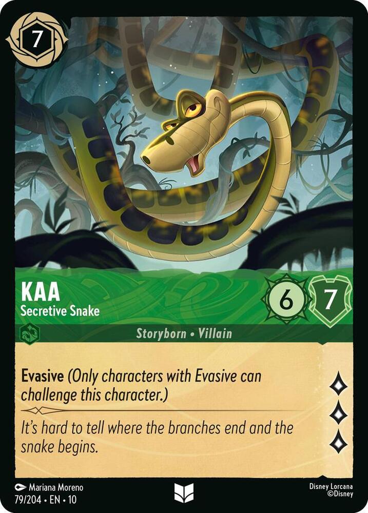 Kaa - Secretive Snake 79/204 card from Whispers in the Well