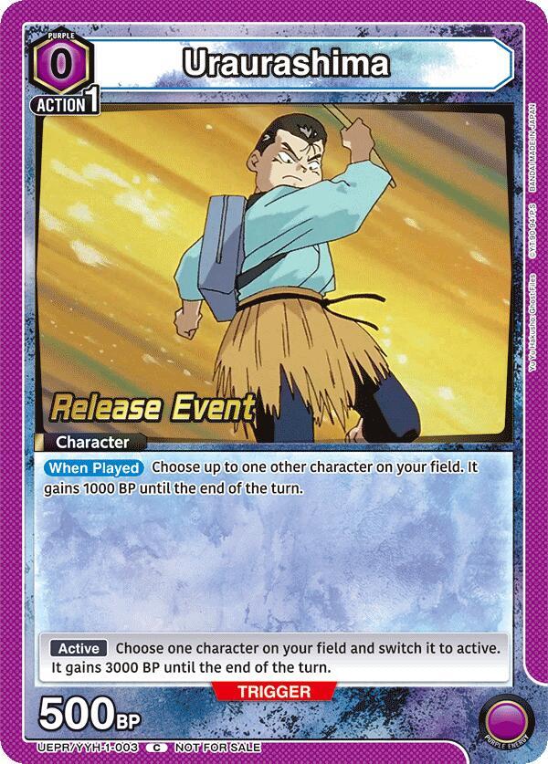 Uraurashima UEPR/YYH-1-003 card from UE13BT: Yu Yu Hakusho: Ghost Files Release Event Cards