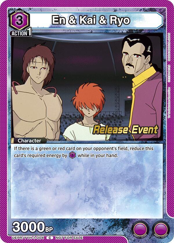En & Kai & Ryo UEPR/YYH-1-004 card from UE13BT: Yu Yu Hakusho: Ghost Files Release Event Cards