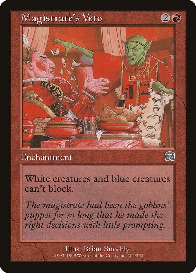 Magistrate's Veto 204 card from Mercadian Masques