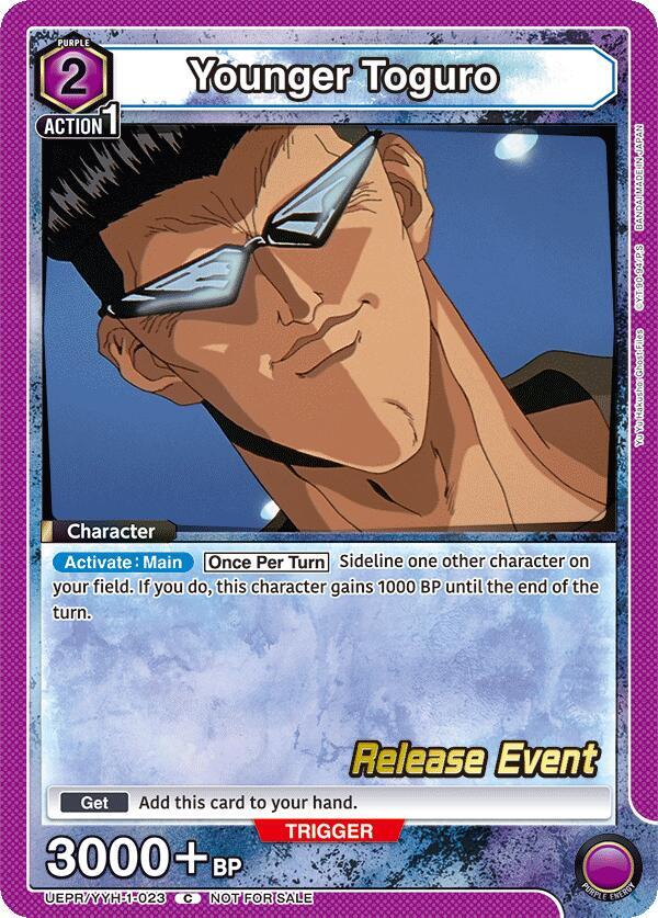 Younger Toguro UEPR/YYH-1-023 card from UE13BT: Yu Yu Hakusho: Ghost Files Release Event Cards
