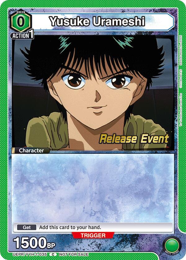 Yusuke Urameshi UEPR/YYH-1-035 card from UE13BT: Yu Yu Hakusho: Ghost Files Release Event Cards