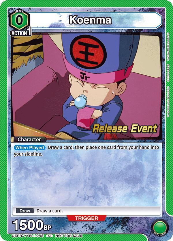Koenma UEPR/YYH-1-048 card from UE13BT: Yu Yu Hakusho: Ghost Files Release Event Cards