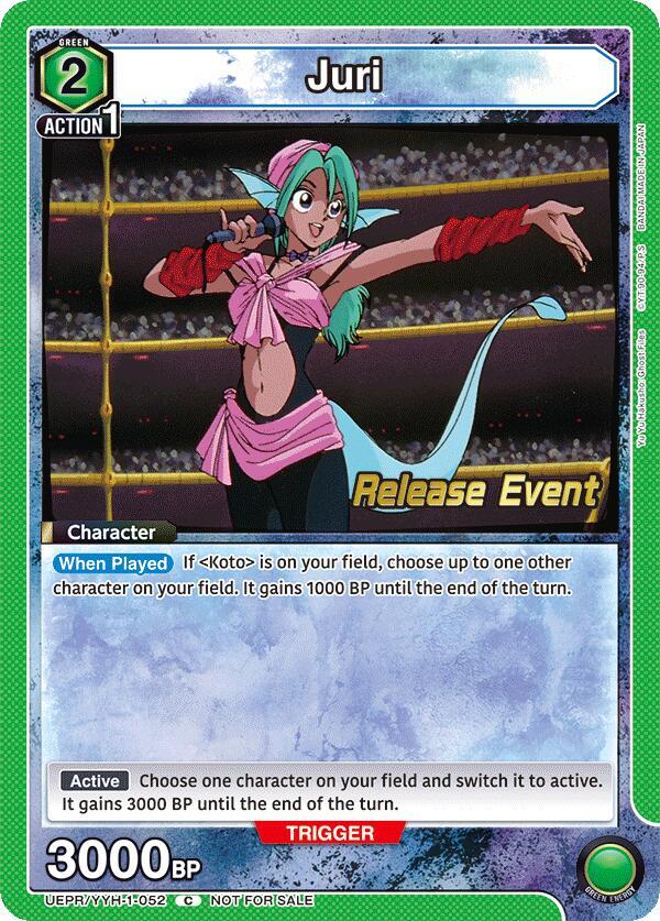 Juri UEPR/YYH-1-052 card from UE13BT: Yu Yu Hakusho: Ghost Files Release Event Cards