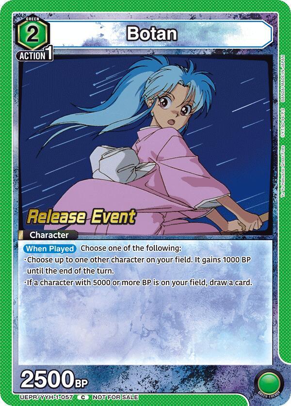 Botan UEPR/YYH-1-057 card from UE13BT: Yu Yu Hakusho: Ghost Files Release Event Cards