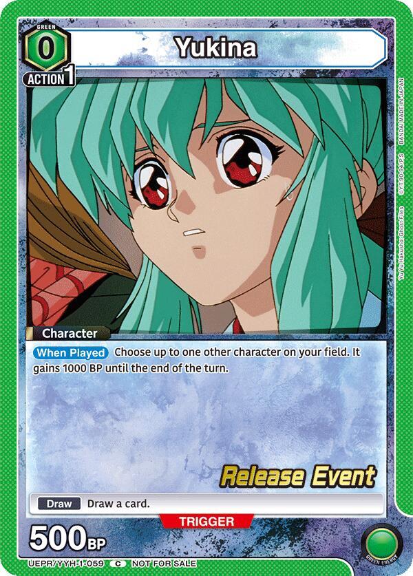 Yukina UEPR/YYH-1-059 card from UE13BT: Yu Yu Hakusho: Ghost Files Release Event Cards
