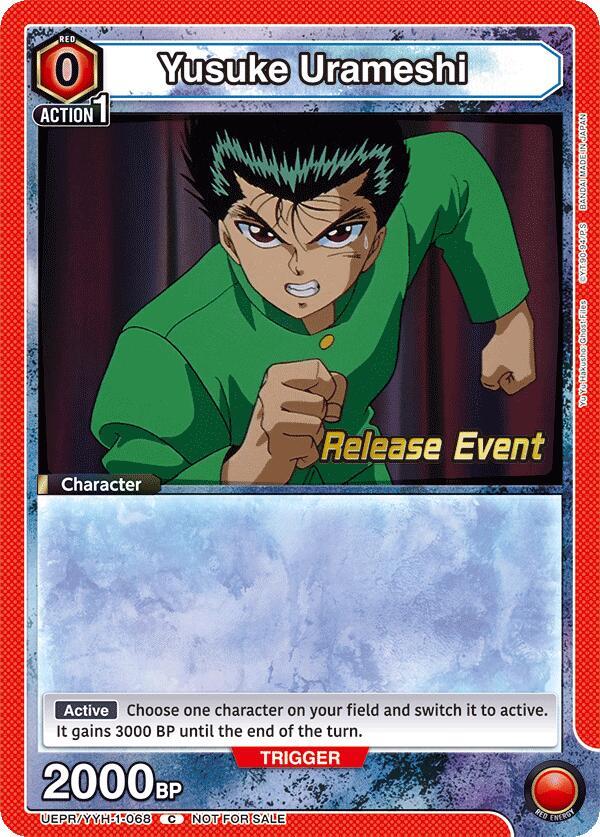 Yusuke Urameshi UEPR/YYH-1-068 card from UE13BT: Yu Yu Hakusho: Ghost Files Release Event Cards
