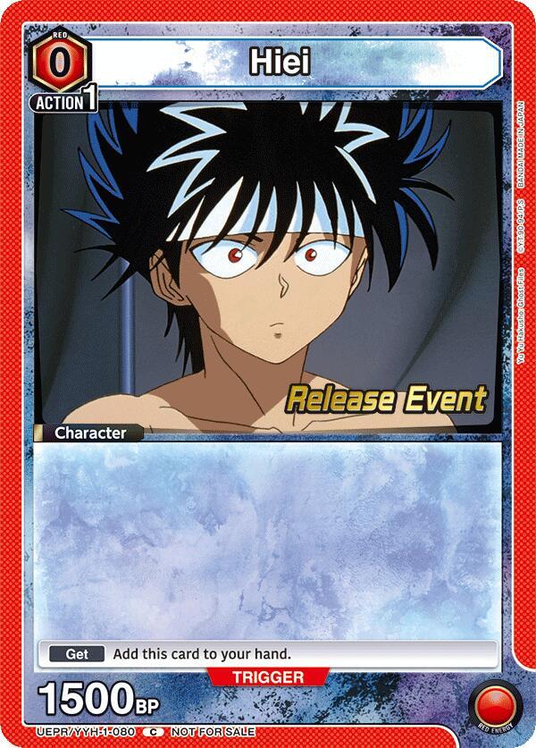 Hiei UEPR/YYH-1-080 card from UE13BT: Yu Yu Hakusho: Ghost Files Release Event Cards