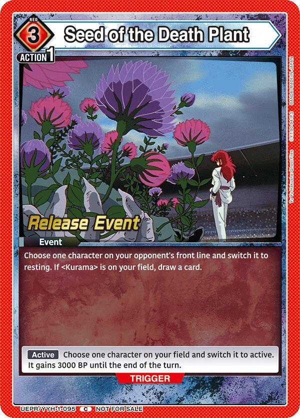 Seed of the Death Plant UEPR/YYH-1-095 card from UE13BT: Yu Yu Hakusho: Ghost Files Release Event Cards