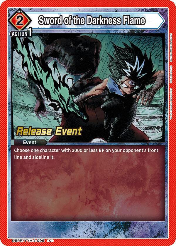 Sword of the Darkness Flame UEPR/YYH-1-096 card from UE13BT: Yu Yu Hakusho: Ghost Files Release Event Cards