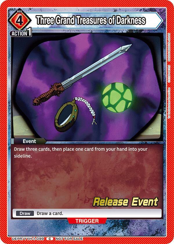 Three Grand Treasures of Darkness UEPR/YYH-1-099 card from UE13BT: Yu Yu Hakusho: Ghost Files Release Event Cards