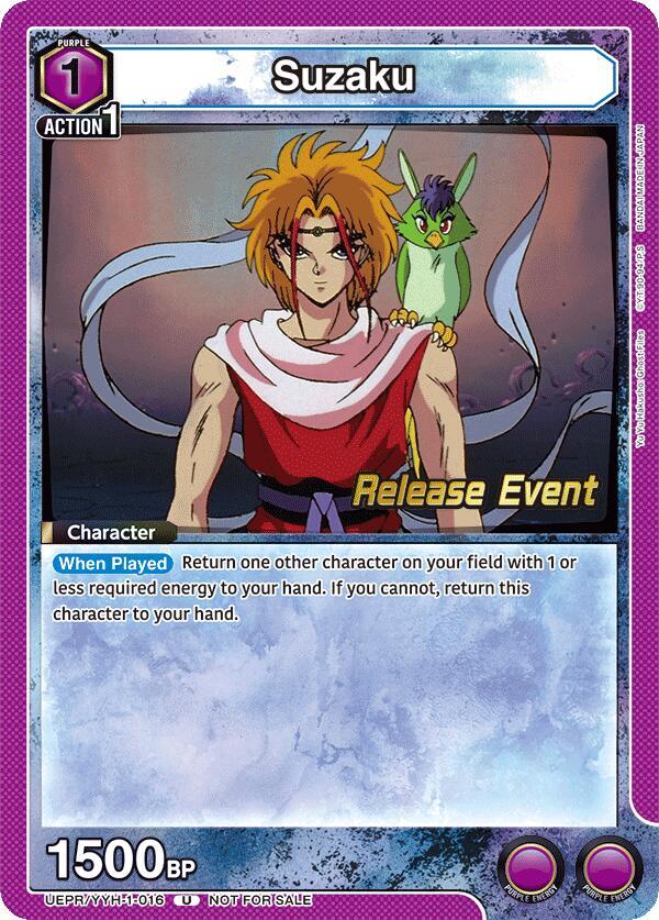 Suzaku UEPR/YYH-1-016 card from UE13BT: Yu Yu Hakusho: Ghost Files Release Event Cards