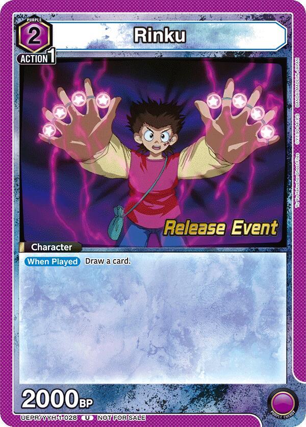 Rinku UEPR/YYH-1-028 card from UE13BT: Yu Yu Hakusho: Ghost Files Release Event Cards