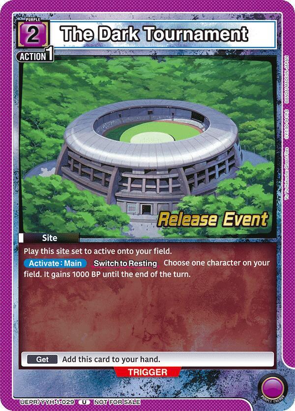 The Dark Tournament UEPR/YYH-1-029 card from UE13BT: Yu Yu Hakusho: Ghost Files Release Event Cards