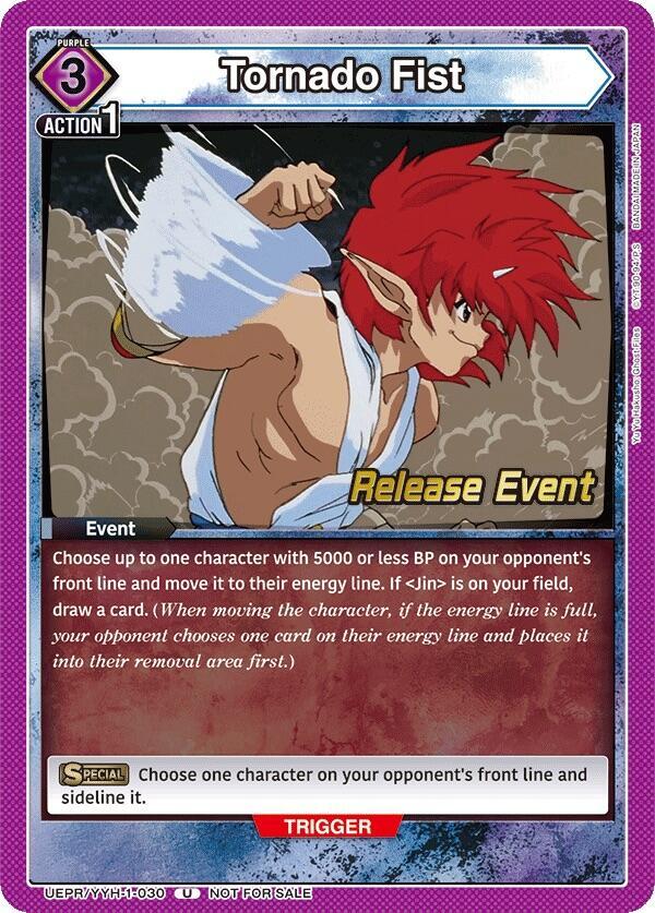 Tornado Fist UEPR/YYH-1-030 card from UE13BT: Yu Yu Hakusho: Ghost Files Release Event Cards