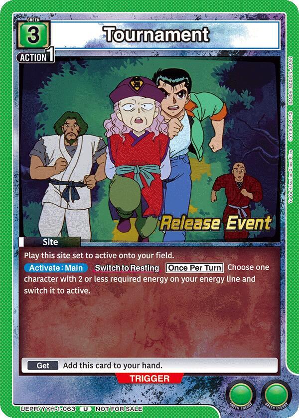 Tournament UEPR/YYH-1-063 card from UE13BT: Yu Yu Hakusho: Ghost Files Release Event Cards