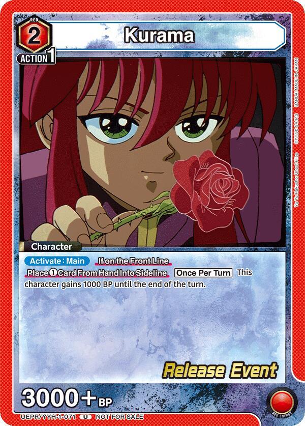 Kurama UEPR/YYH-1-071 card from UE13BT: Yu Yu Hakusho: Ghost Files Release Event Cards