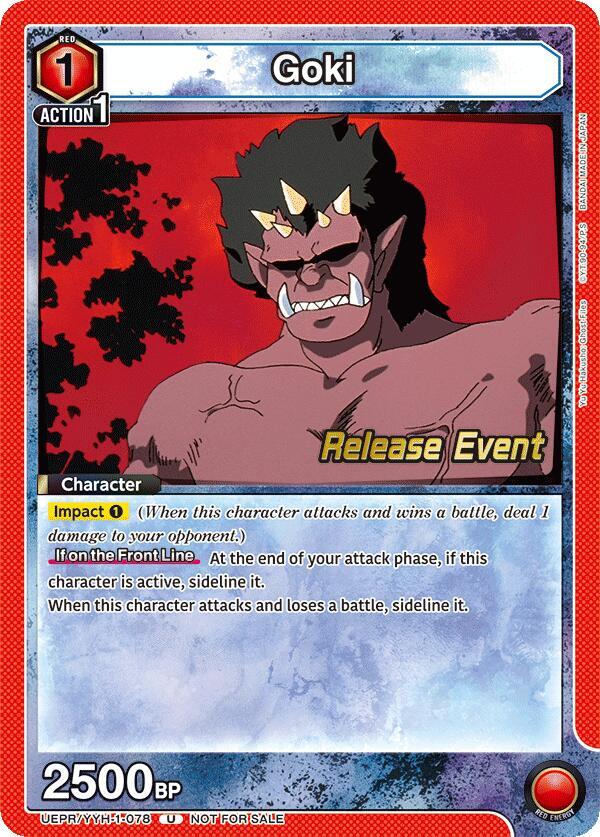 Goki UEPR/YYH-1-078 card from UE13BT: Yu Yu Hakusho: Ghost Files Release Event Cards