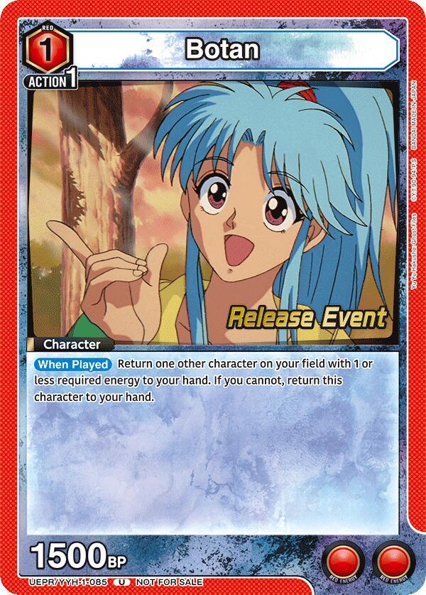 Botan UEPR/YYH-1-085 card from UE13BT: Yu Yu Hakusho: Ghost Files Release Event Cards