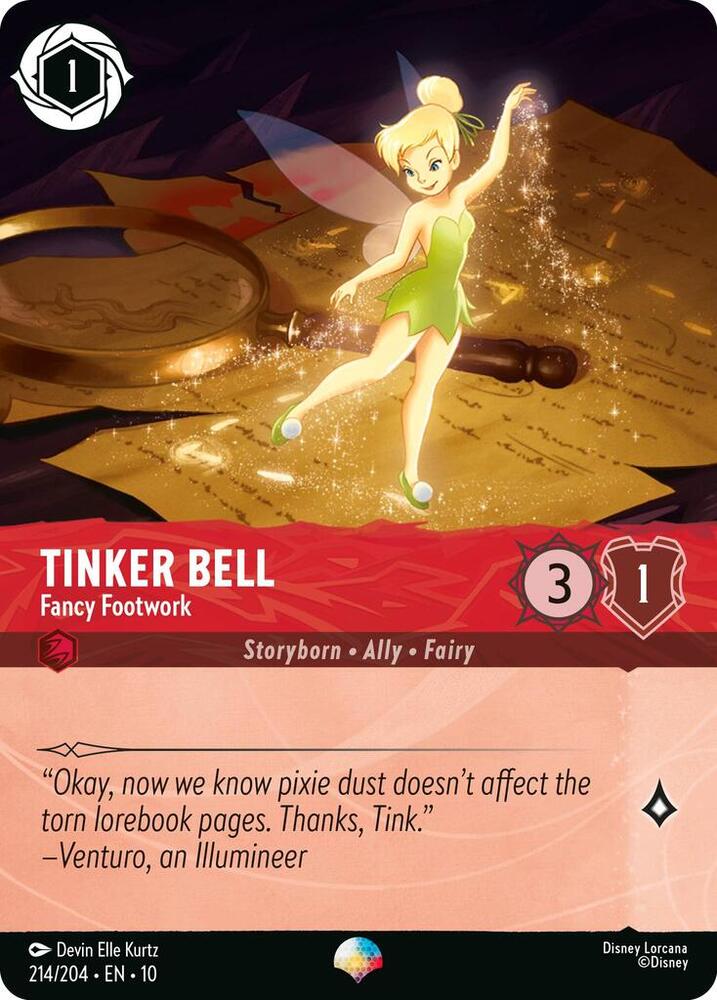 Tinker Bell - Fancy Footwork (Epic) 214/204 card from Whispers in the Well