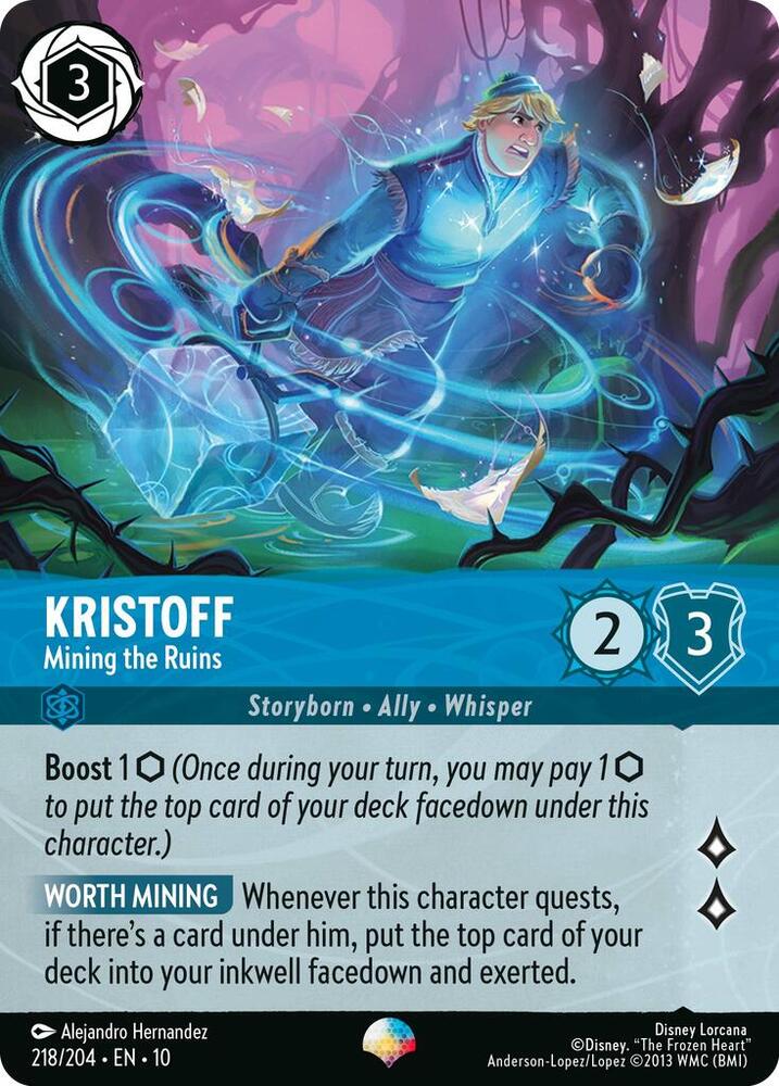 Kristoff - Mining the Ruins (Epic) 218/204 card from Whispers in the Well