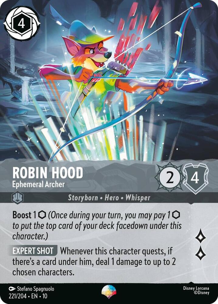 Robin Hood - Ephemeral Archer (Epic) 221/204 card from Whispers in the Well