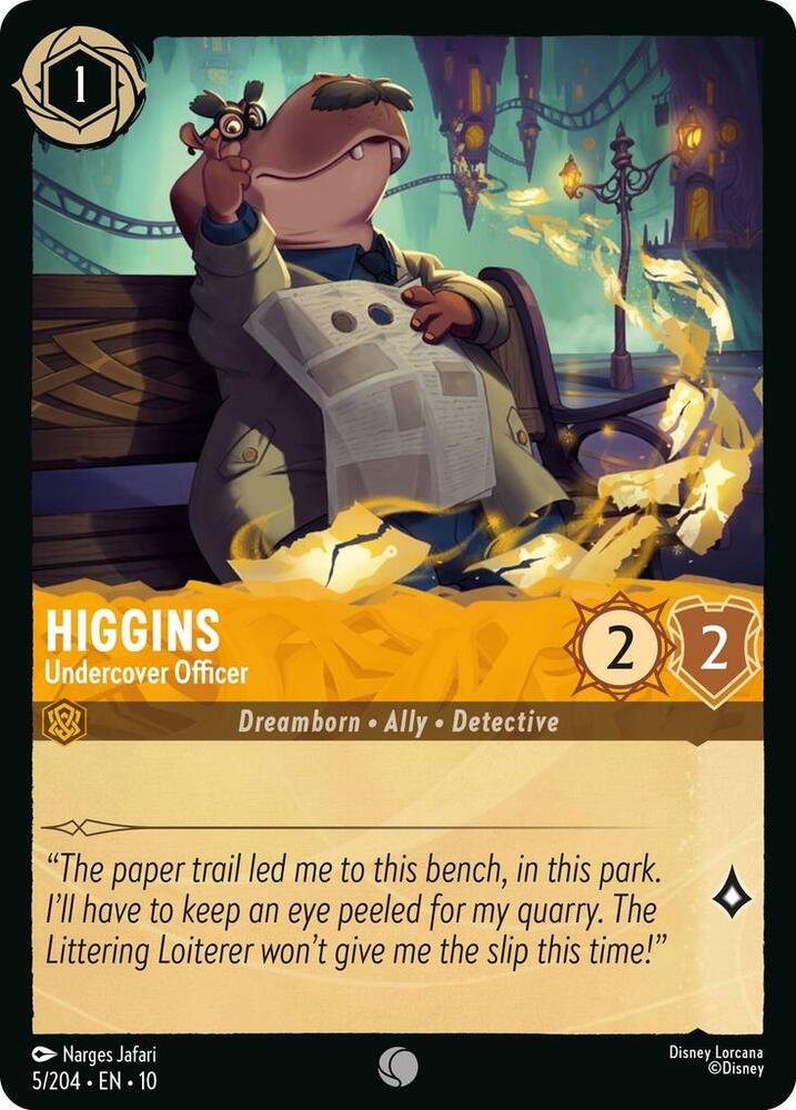 Higgins - Undercover Officer 5/204 card from Whispers in the Well