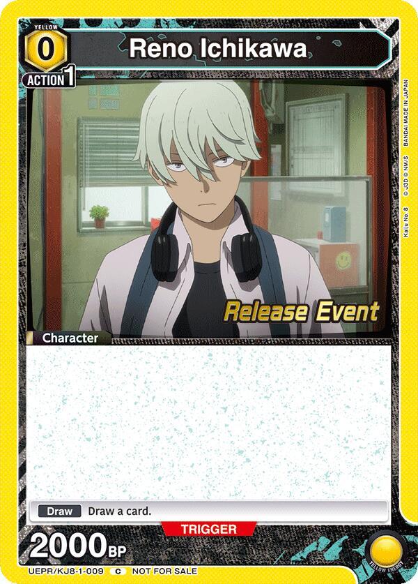 Reno Ichikawa UEPR/KJ8-1-009 card from UE12BT: Kaiju No. 8 Release Event Cards