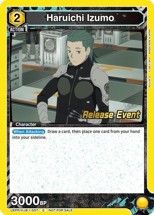 Haruichi Izumo UEPR/KJ8-1-007 card from UE12BT: Kaiju No. 8 Release Event Cards