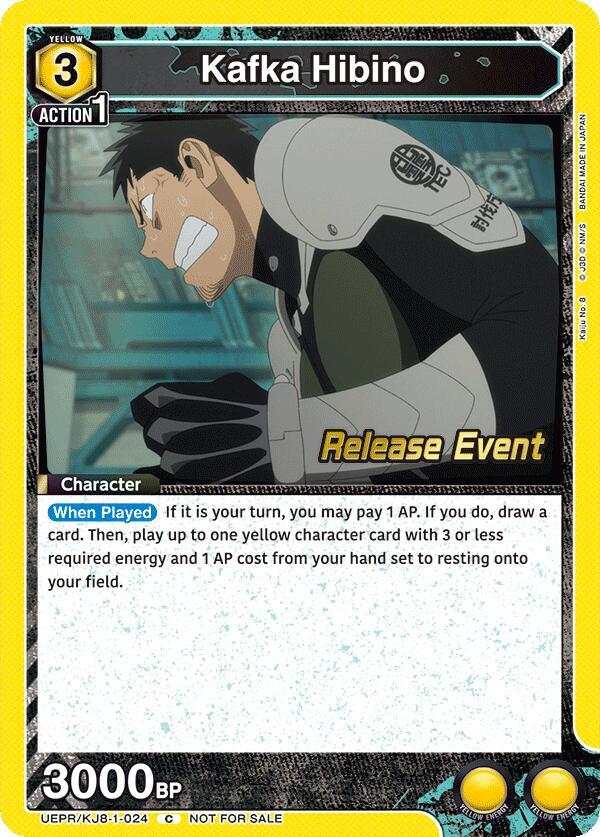 Kafka Hibino UEPR/KJ8-1-024 card from UE12BT: Kaiju No. 8 Release Event Cards