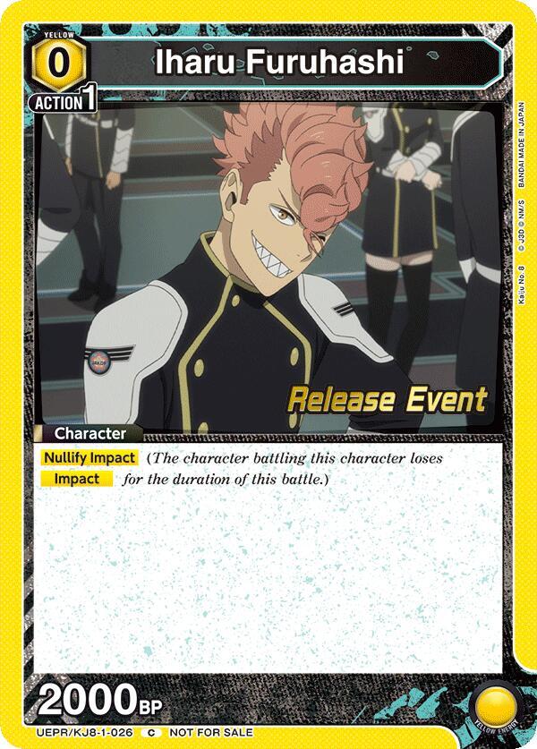 Iharu Furuhashi UEPR/KJ8-1-026 card from UE12BT: Kaiju No. 8 Release Event Cards