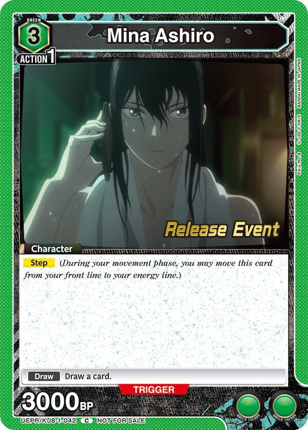 Mina Ashiro UEPR/KJ8-1-042 card from UE12BT: Kaiju No. 8 Release Event Cards