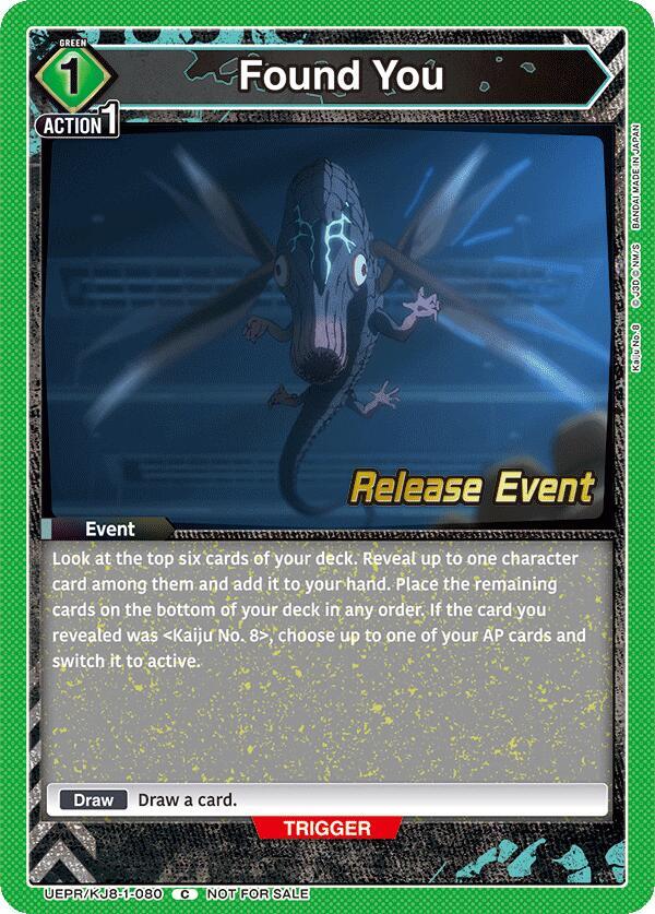 Found You UEPR/KJ8-1-080 card from UE12BT: Kaiju No. 8 Release Event Cards