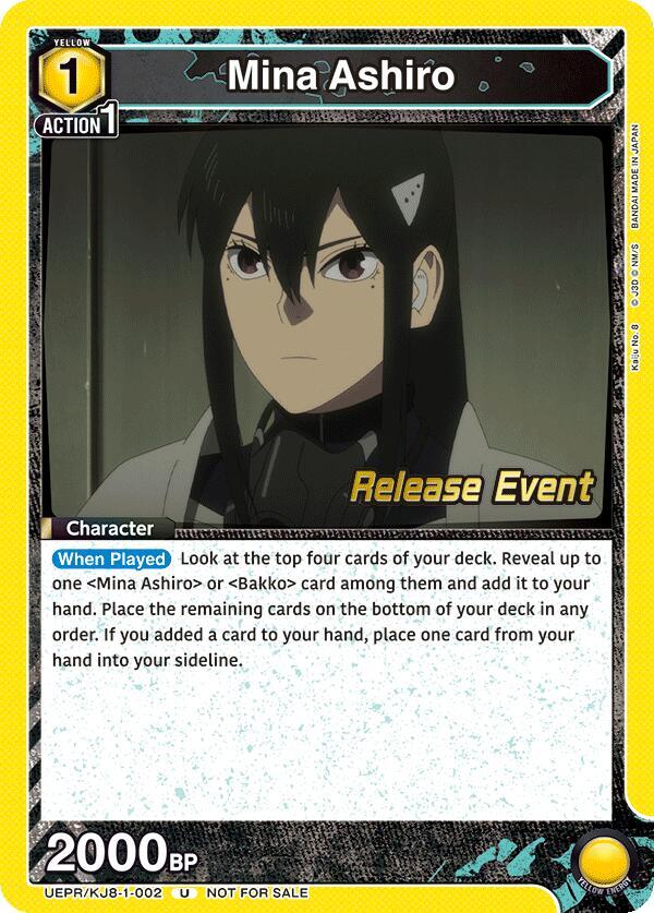 Mina Ashiro UEPR/KJ8-1-002 card from UE12BT: Kaiju No. 8 Release Event Cards