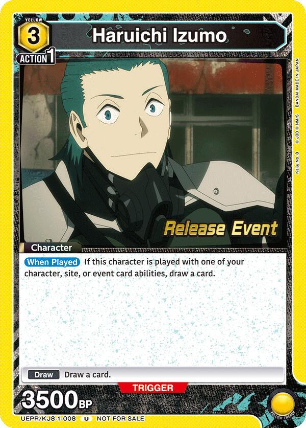 Haruichi Izumo UEPR/KJ8-1-008 card from UE12BT: Kaiju No. 8 Release Event Cards
