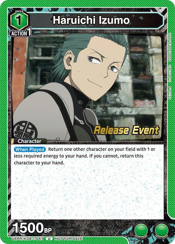 Haruichi Izumo UEPR/KJ8-1-047 card from UE12BT: Kaiju No. 8 Release Event Cards