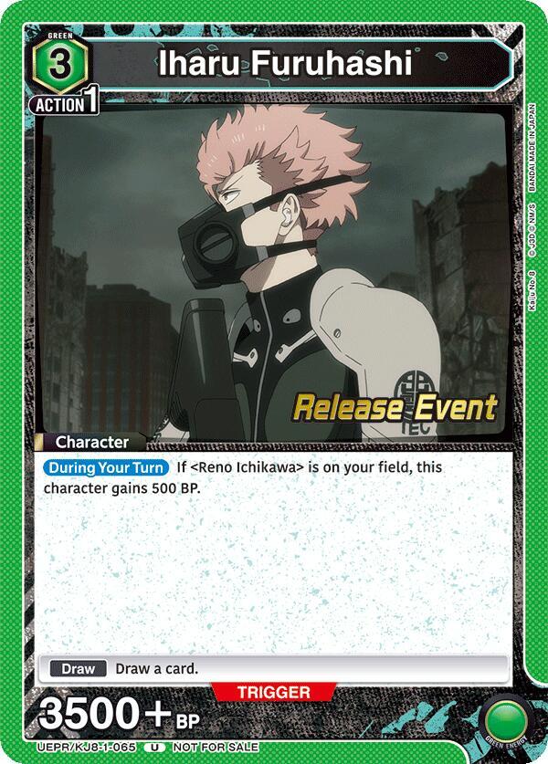 Iharu Furuhashi UEPR/KJ8-1-065 card from UE12BT: Kaiju No. 8 Release Event Cards