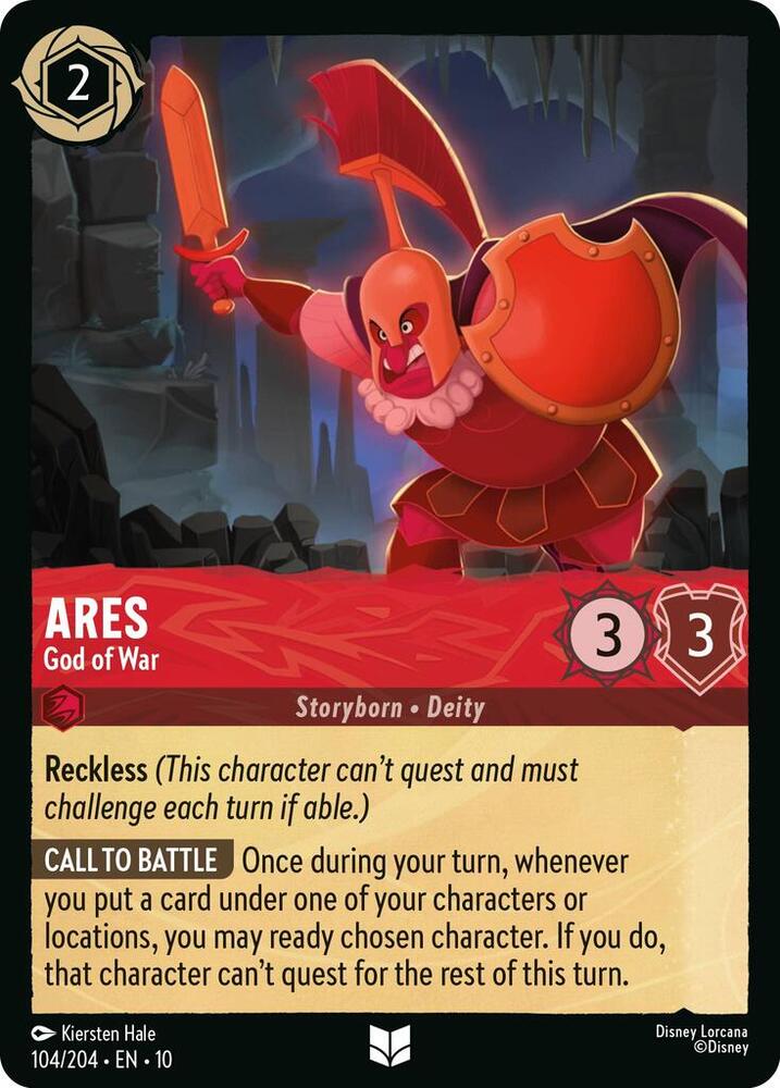 Ares - God of War 104/204 card from Whispers in the Well