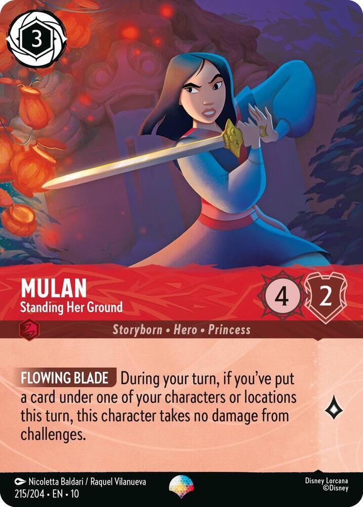 Mulan - Standing Her Ground (Epic) 215/204 card from Whispers in the Well