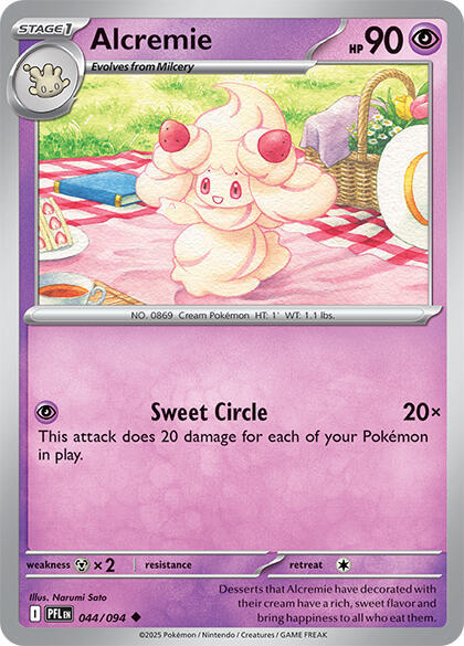 Alcremie 044/094 card from ME02: Phantasmal Flames
