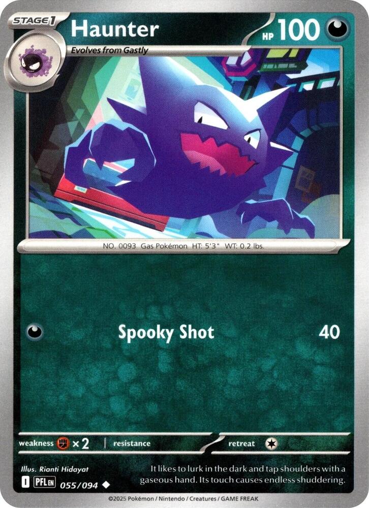 Haunter 055/094 card from ME02: Phantasmal Flames