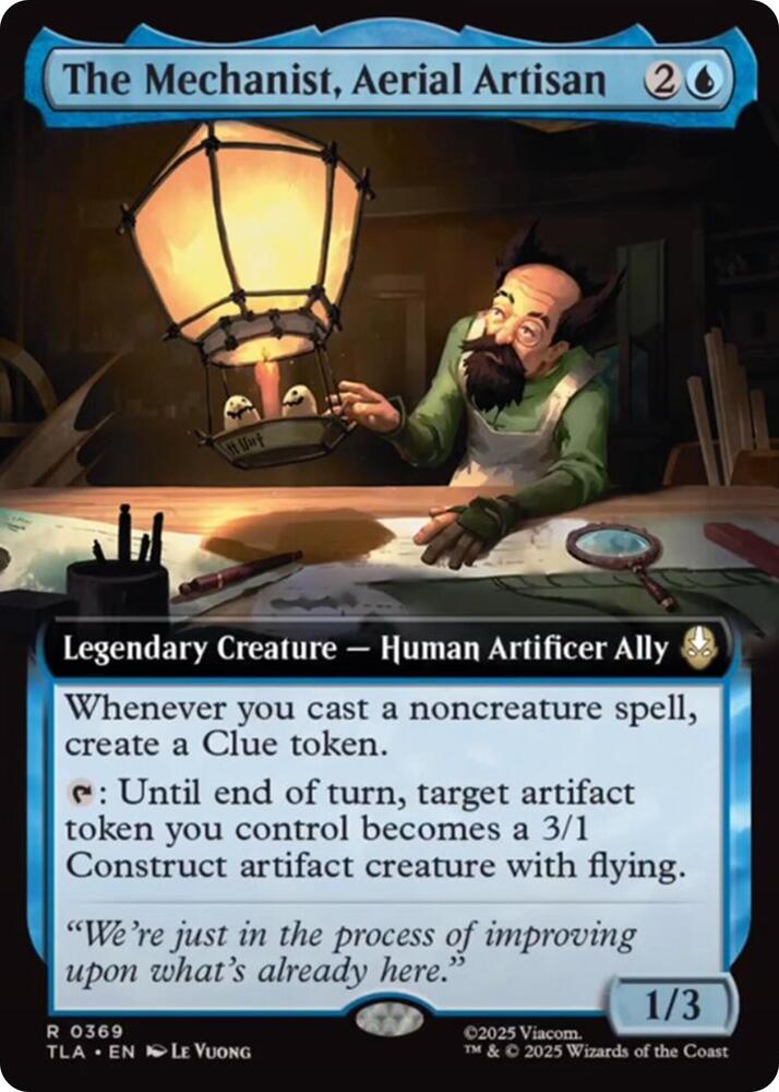 The Mechanist, Aerial Artisan (Extended Art) 369 card from Avatar: The Last Airbender