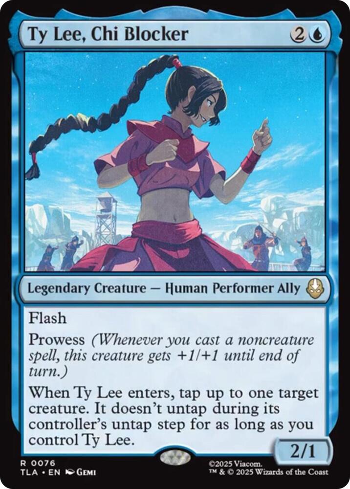 Ty Lee, Chi Blocker 76 card from Avatar: The Last Airbender