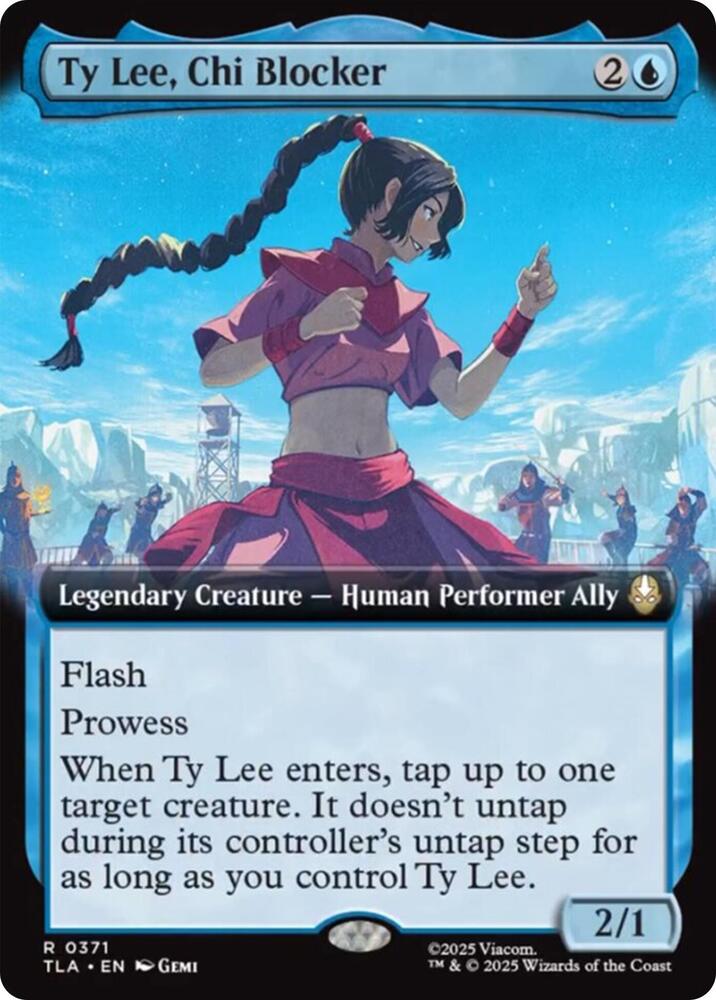 Ty Lee, Chi Blocker (Extended Art) 371 card from Avatar: The Last Airbender