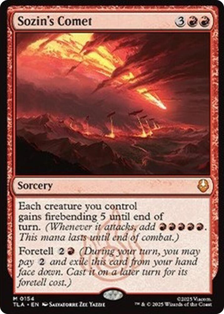 Sozin's Comet 154 card from Avatar: The Last Airbender