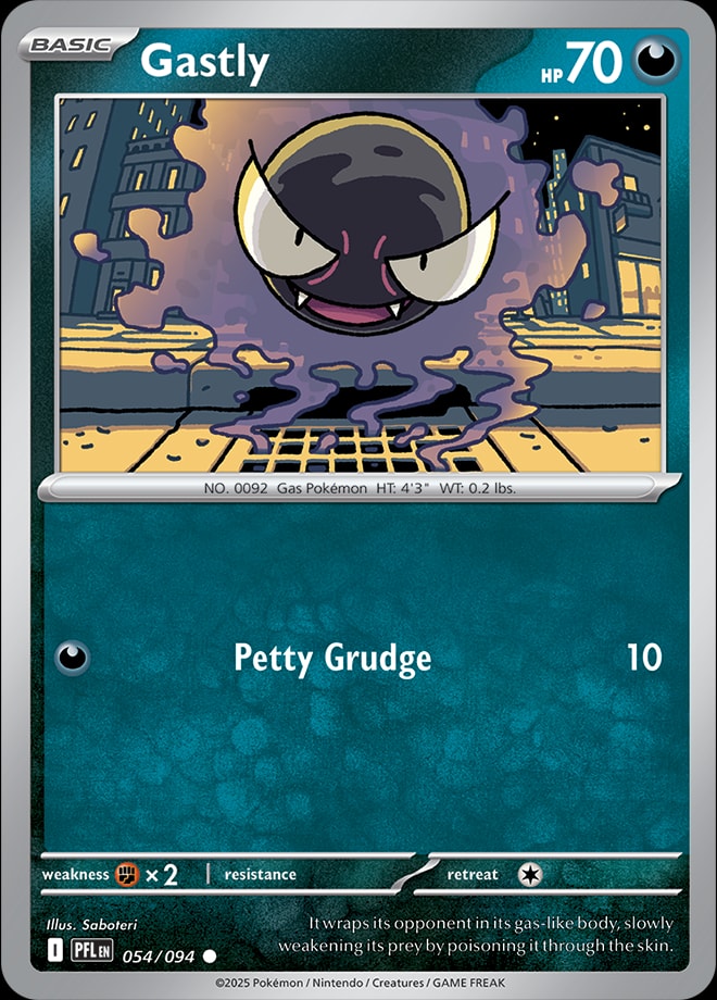 Gastly 054/094 card from ME02: Phantasmal Flames